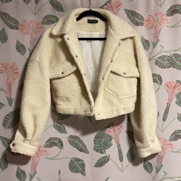Fuzzy Crop Jacket - Picture 1 of 9